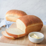 Bread on cutting board