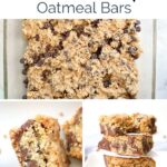 oatmeal chocolate chip cookie bars with text overlay