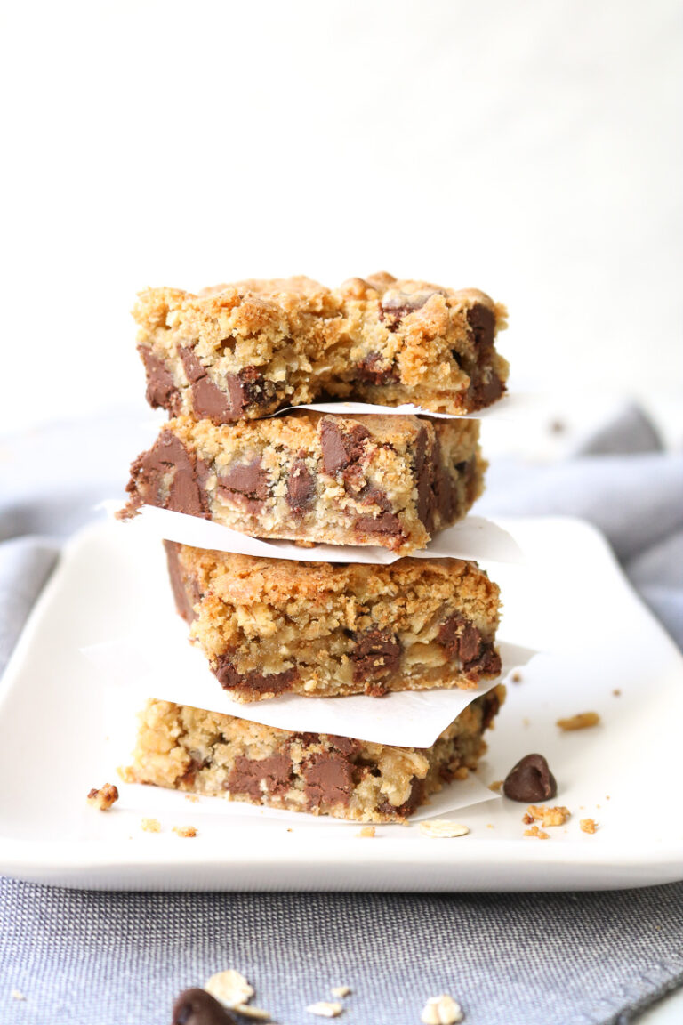 Chocolate Chip Oatmeal Bars - Jenuine Home