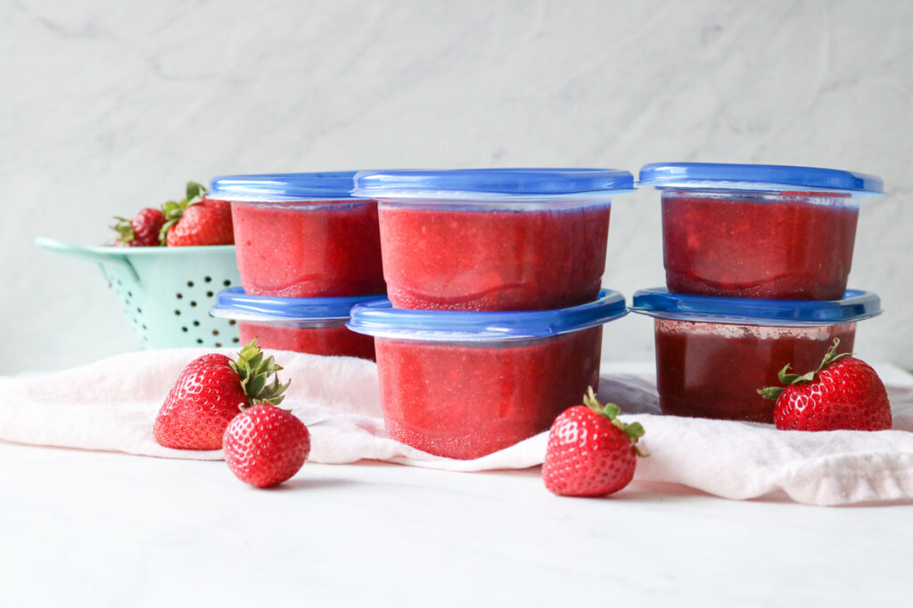 strawberry freezer jam containers