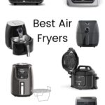 air fryer models from various brands with text overlay